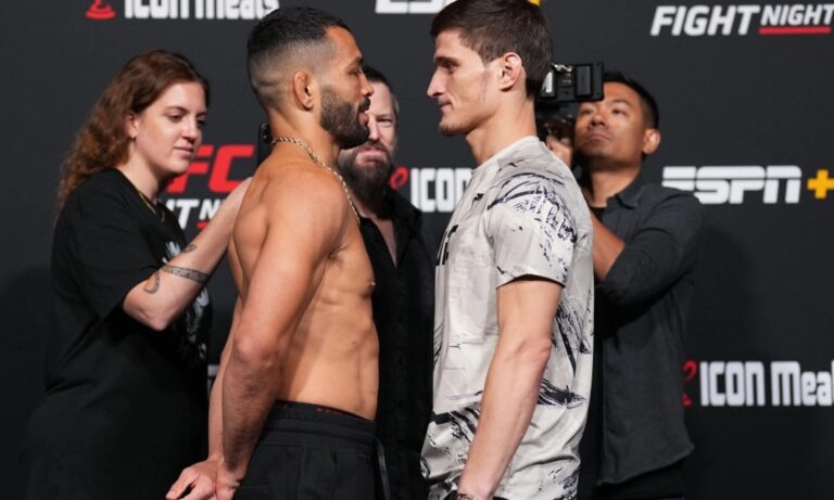 UFC Fight Night 207 weigh highlights faceoffs
