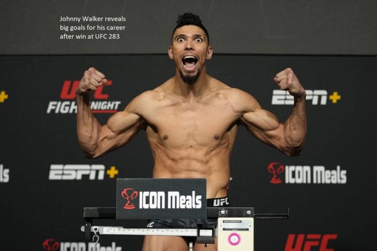 Johnny Walker reveals big goals for his career after win at UFC 283
