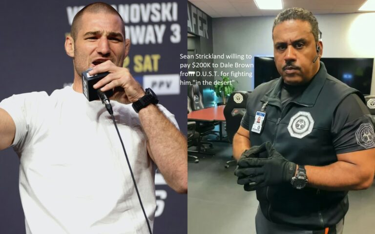 Sean Strickland willing to pay $200K to Dale Brown from D.U.S.T. for fighting him “in the desert”