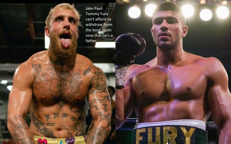 Jake Paul: Tommy Fury can’t afford to withdraw from the bout again now that he’s a father 