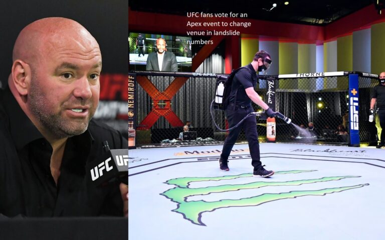 UFC fans vote for an Apex event to change venue in landslide numbers 