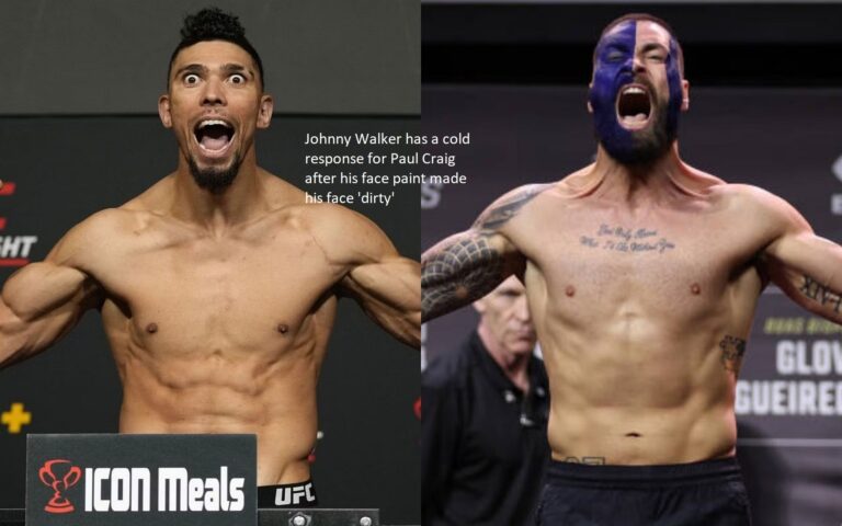 Johnny Walker has a cold response for Paul Craig after his face paint made his face ‘dirty’