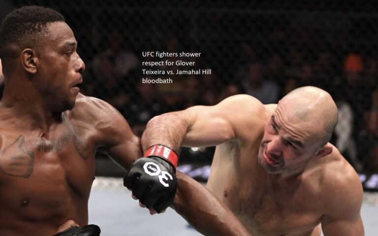 UFC fighters shower respect for Glover Teixeira vs. Jamahal Hill bloodbath