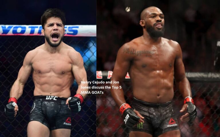 Henry Cejudo and Jon Jones discuss the Top 5 MMA GOATs