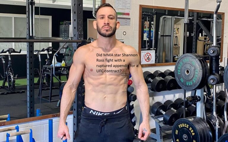 Did MMA star Shannon Ross fight with a ruptured appendix for a UFC contract?