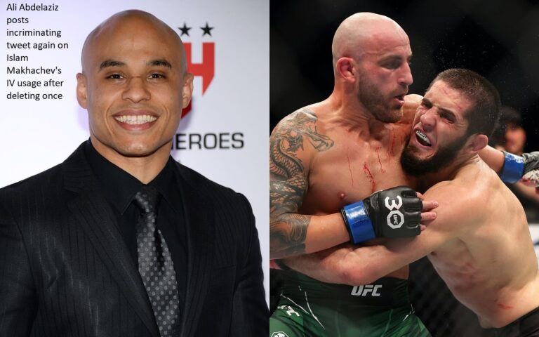 Ali Abdelaziz posts incriminating tweet again on Islam Makhachev’s IV usage after deleting once