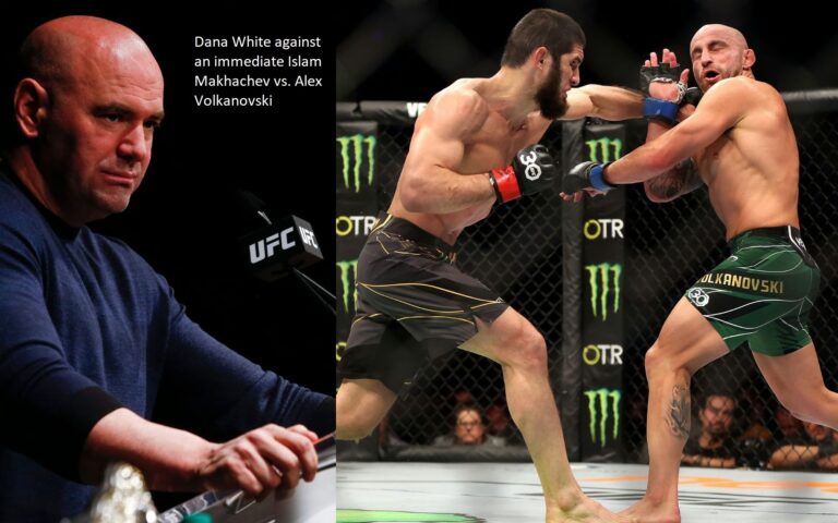 Dana White against an immediate Islam Makhachev vs. Alex Volkanovski rematch