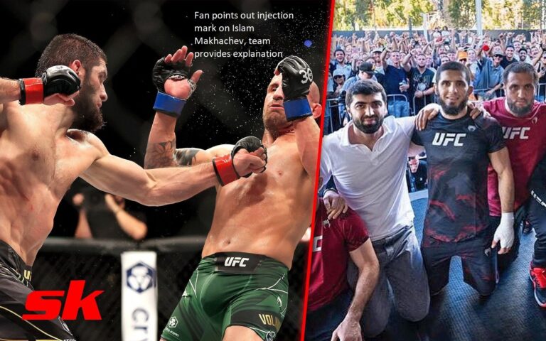Fan points out injection mark on Islam Makhachev, team provides explanation