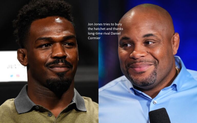 Jon Jones tries to bury the hatchet and thanks long-time rival Daniel Cormier