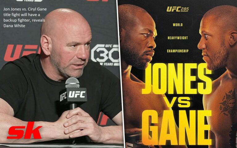 Jon Jones vs. Ciryl Gane title fight will have a backup fighter, reveals Dana White