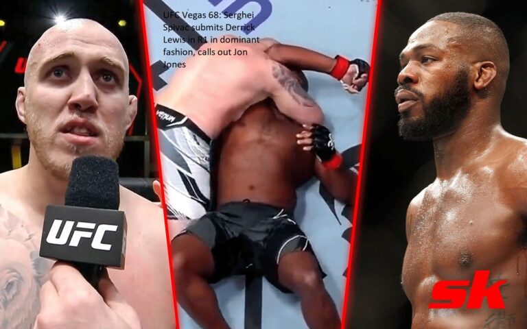 UFC Vegas 68: Serghei Spivac submits Derrick Lewis in R1 in dominant fashion, calls out Jon Jones