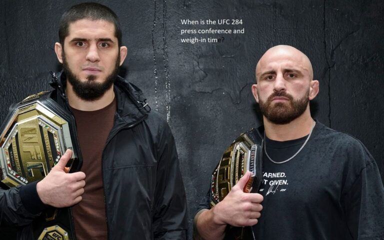 When is the UFC 284 press conference and weigh-in time?