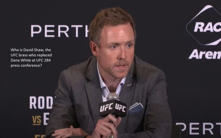 Who is David Shaw, the UFC brass who replaced Dana White at UFC 284 press conference?