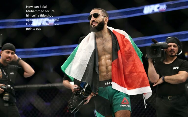 How can Belal Muhammad ensure that he faces Leon Edwards for the championship? Points out former UFC champion