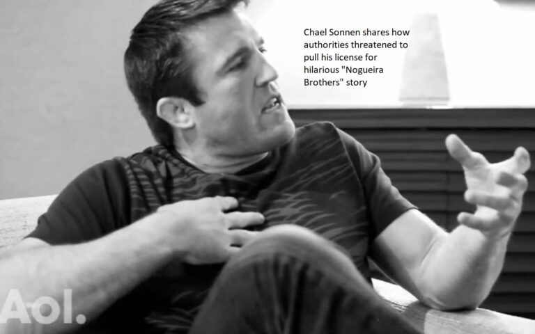 Chael Sonnen shares how authorities threatened to pull his license for hilarious “Nogueira Brothers” story