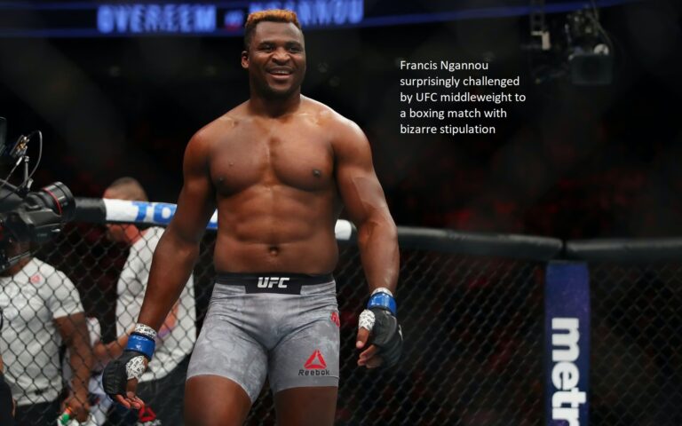 Unexpectedly, UFC middleweight Francis Ngannou challenged him to a boxing battle with an odd condition.