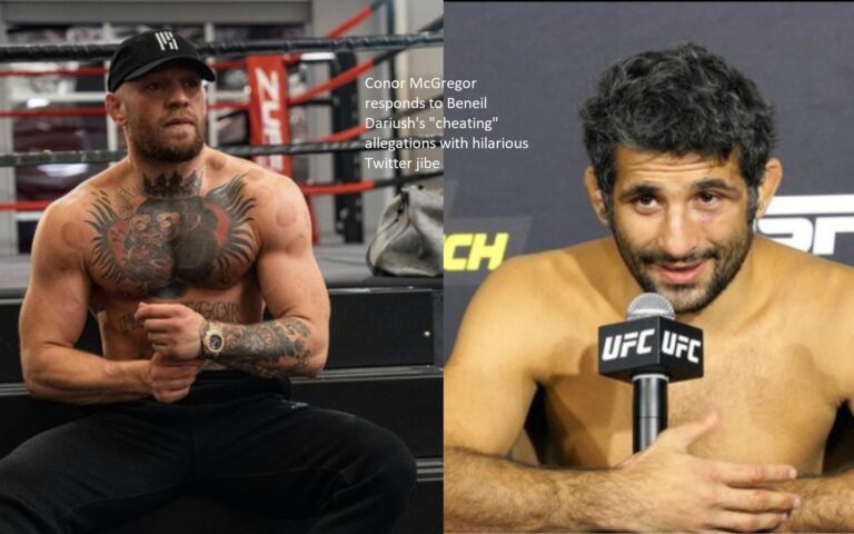 Beneil Dariush is accused of “cheating,” and Conor McGregor answers with a fantastic Twitter jab.