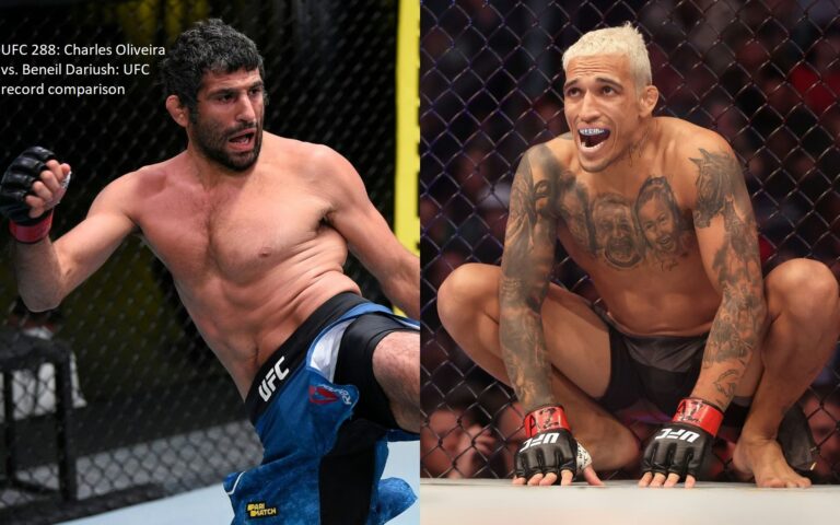 UFC 288: Charles Oliveira vs. Beneil Dariush: UFC record comparison