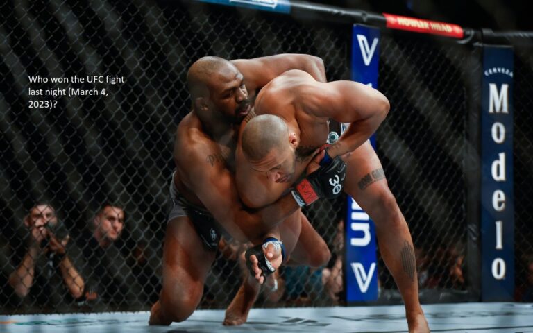 Who won the UFC fight last night (March 4, 2023)?