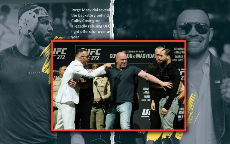 The background of Colby Covington allegedly turning down UFC fight offers for more than a year is revealed by Jorge Masvidal.