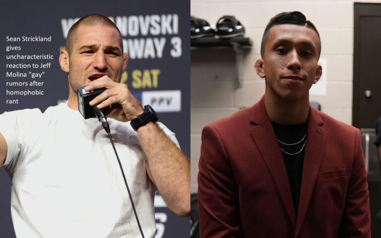 After a bigoted outburst, Sean Strickland responds in an unusual way to Jeff Molina’s alleged homosexuality.