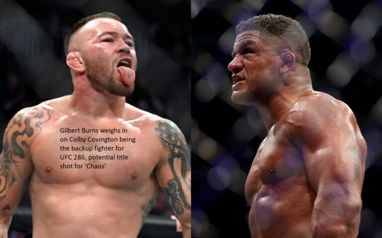 Colby Covington’s status as the backup fighter for UFC 286 and ‘Chaos’ prospective title opportunity are discussed by Gilbert Burns.