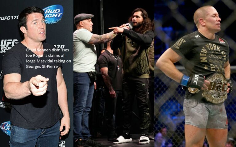 Joe Rogan’s allegations that Jorge Masvidal would face Georges St-Pierre are refuted by Chael Sonnen.