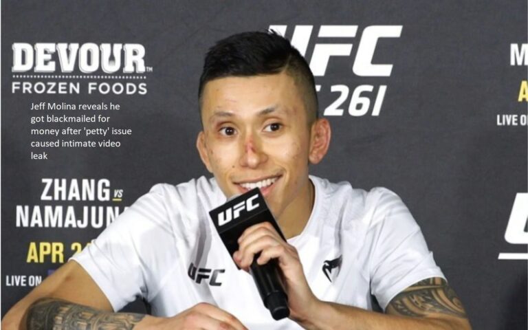 After a “petty” issue caused an intimate film to be leaked, Jeff Molina admits to being blackmailed for money.