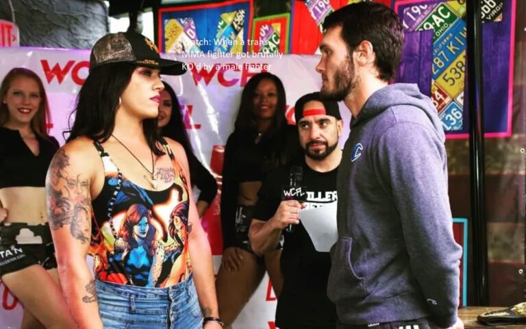 Watch how a male fighter viciously knocked out a transgender competitor in MMA.