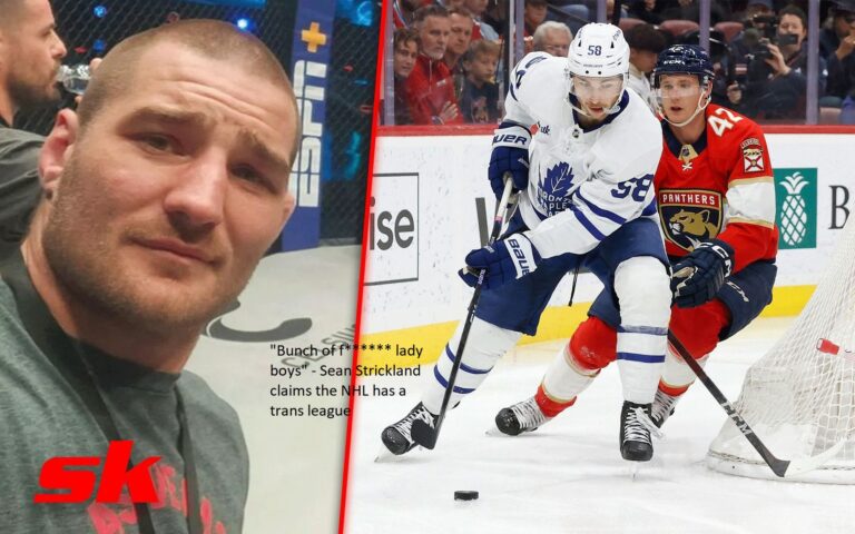 A group of “f lady boys” – Sean Strickland alleges there is a trans league in the NHL.