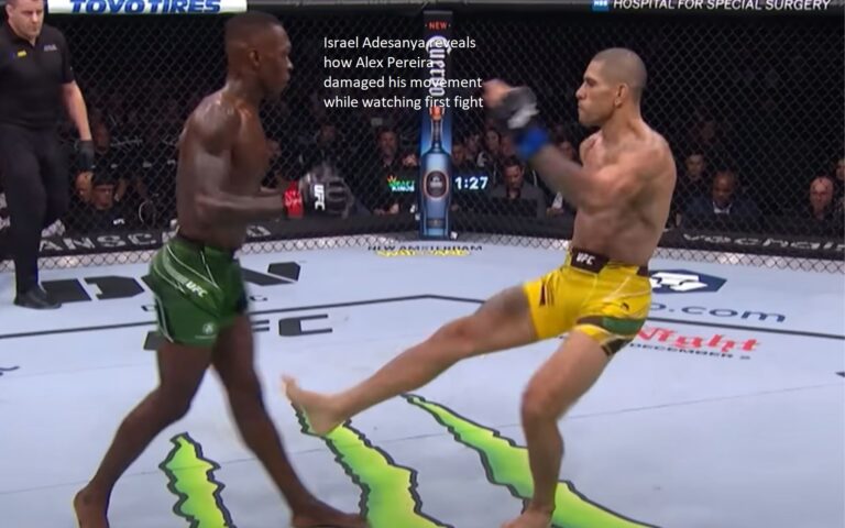 Israel Adesanya discusses how Alex Pereira’s movement was hampered while viewing the opening bout.