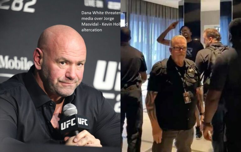 Threatening the media over the altercation between Jorge Masvidal and Kevin Holland