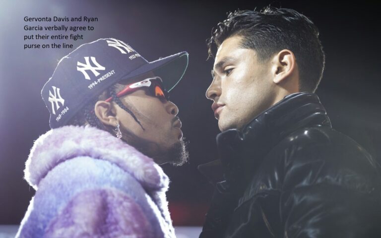 Ryan Garcia and Gervonta Davis verbally concur to risk losing their full bout purse.