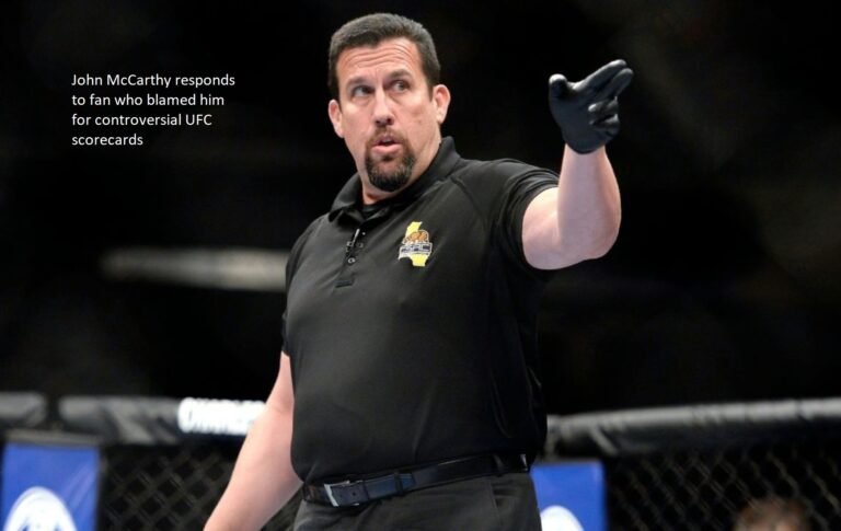 Responding to a supporter who accused him of being responsible for contentious UFC scorecards