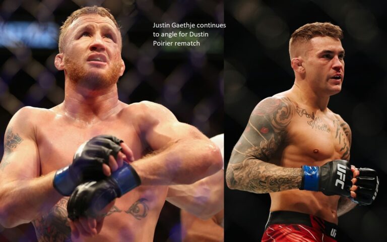 Justin Gaethje is still trying to get a fight with Dustin Poirier.