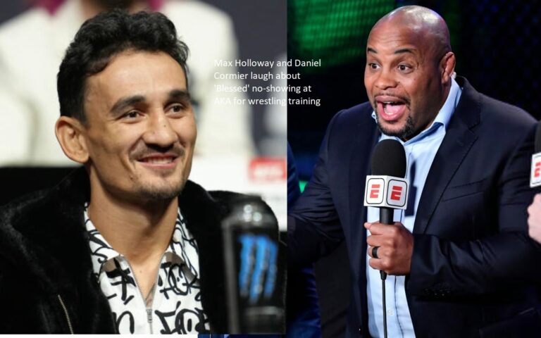 Max Holloway and Daniel Cormier laugh about ‘Blessed’ no-showing at AKA for wrestling training
