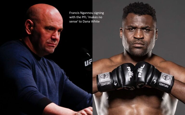 Dana White believes that Francis Ngannou’s decision to sign with the PFL is “illogical.”