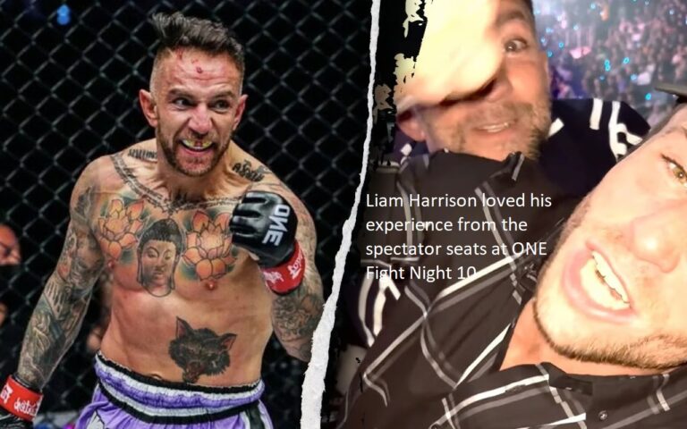 At ONE Fight Night 10, Liam Harrison had a wonderful time watching the fights from the spectator seats.