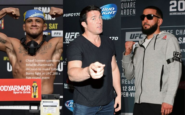 Chael Sonnen has some reservations about the choice that Belal Muhammad made to make the Gilbert Burns fight at UFC 288 a five-round affair.