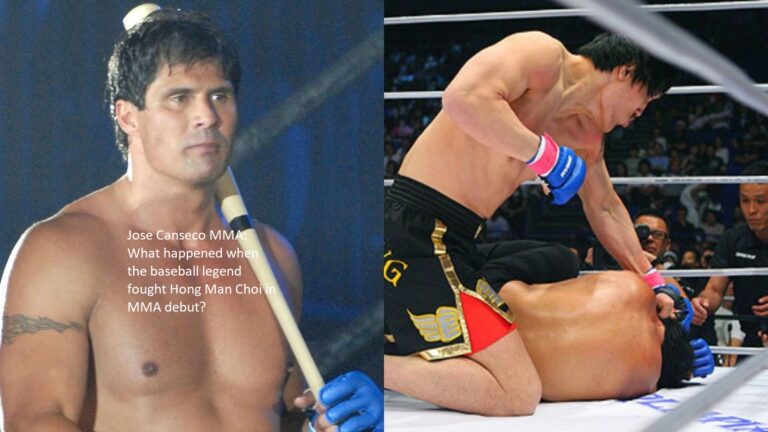 Jose Canseco What was the outcome of the legendary baseball player’s first fight in mixed martial arts (MMA) against Hong Man Choi?