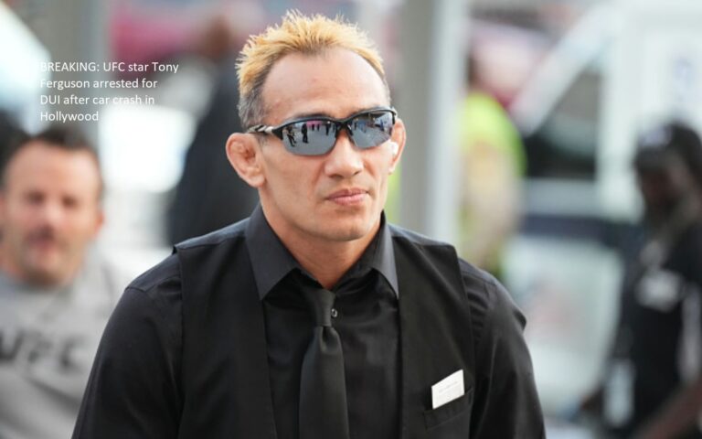 UFC fighter Tony Ferguson has been detained for driving under the influence of alcohol following a car accident in Hollywood.