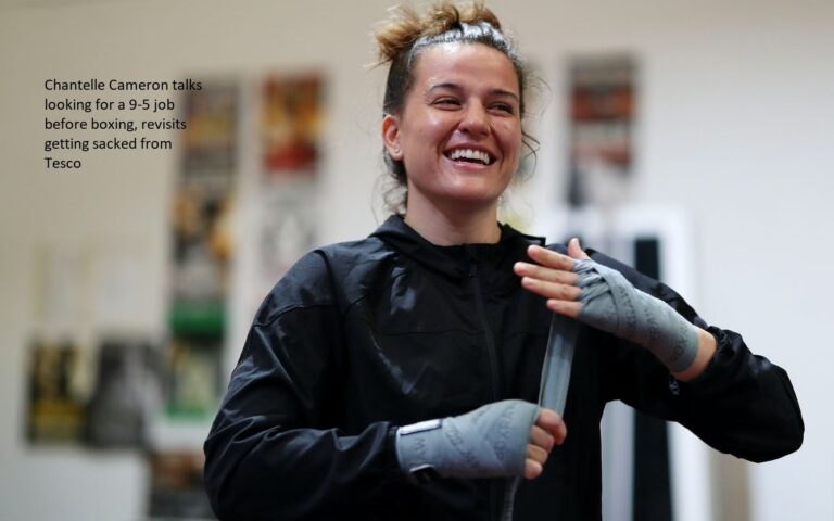 Chantelle Cameron discusses her search for a 9-to-5 work before pursuing a career in boxing and recalls her dismissal from Tesco.
