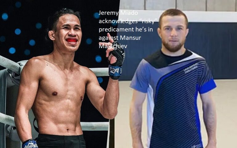 The “risky” situation that Jeremy Miado is in versus Mansur Malachiev is one that he is aware of.