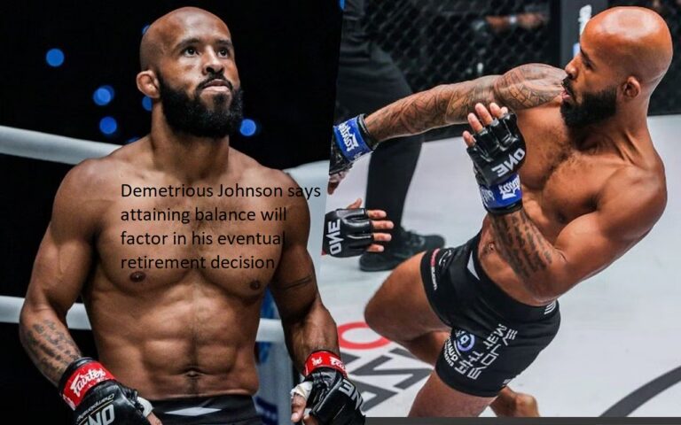 According to Demetrious Johnson, achieving equilibrium will play a role in his choice to retire in the future.