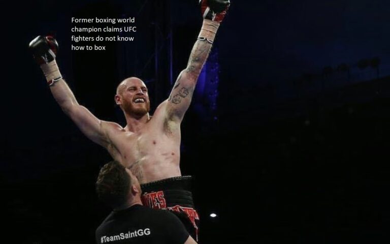 A former boxing world champion has made these allegations. UFC fighters are not trained in boxing techniques.