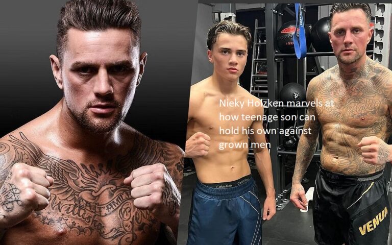 The ability of Nieky Holzken’s teenage kid to compete on equal footing with adults astounds his mother.