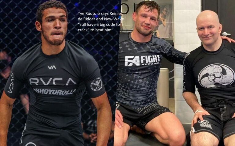 Reinier de Ridder and New Wave, according to Tye Ruotolo, “still have a big code to crack” in order to defeat him.