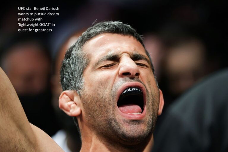 Beneil Dariush, a rising star in the Ultimate Fighting Championship, has stated his desire to compete in a dream bout against the “lightweight GOAT.”