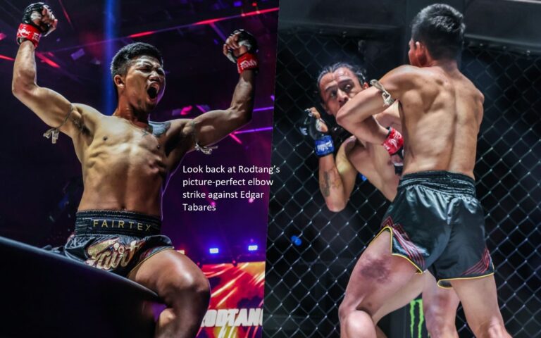 Take a look back at Rodtang’s elbow strike that he delivered against Edgar Tabares; it was picture perfect.