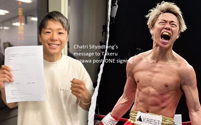 The message that Chatri Sityodtong sent to Takeru Segawa after they signed with ONE